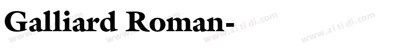 Galliard Roman字体转换